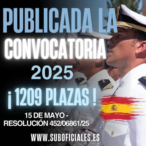 Novedades Preparación Acceso a Suboficial - 15-05-2025 - ✅ Publicada la Convocatoria de Suboficiales 2025: 1.209 Plazas Disponibles